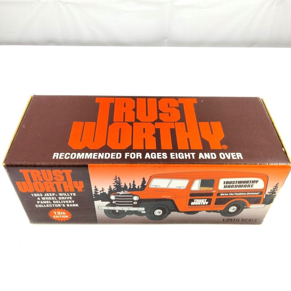 Liberty Classic 1953 Jeep Willys Trustworthy Hardware 10 Annv 1/25‎ Diecast Bank